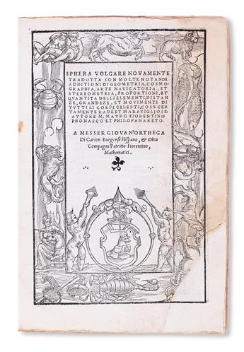 SCIENCE  SACROBOSCO, JOHANNES. Sphera volgare novamente tradotta.  1537